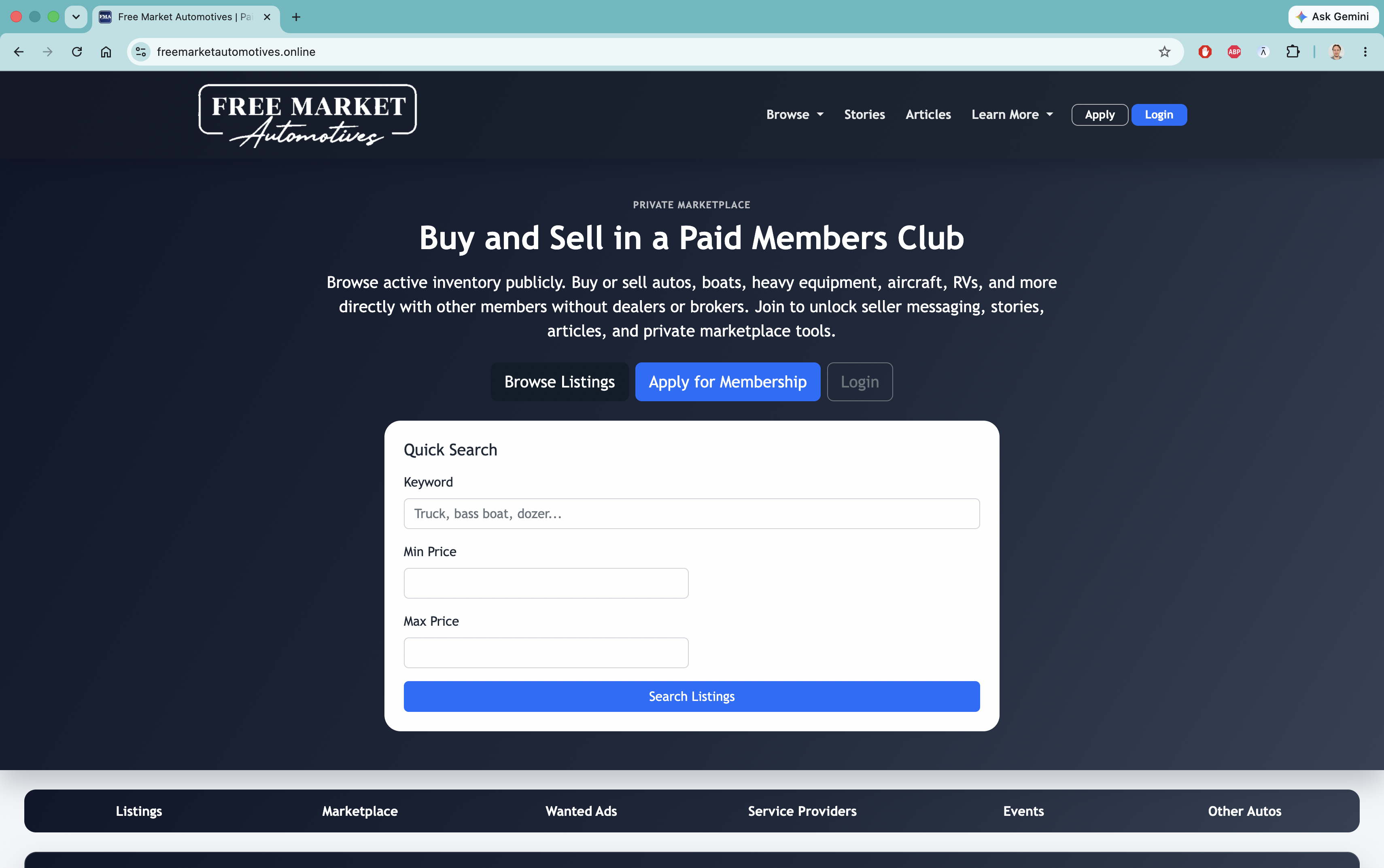 Custom Full-Stack Automotive Marketplace